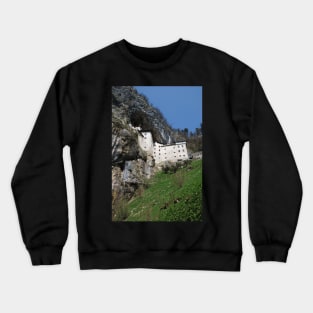 Looking Upwards to Predjama Grad Crewneck Sweatshirt